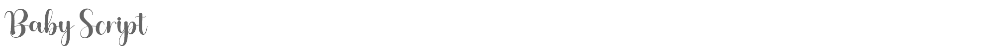 Baby Script Baby Script.ttf font preview